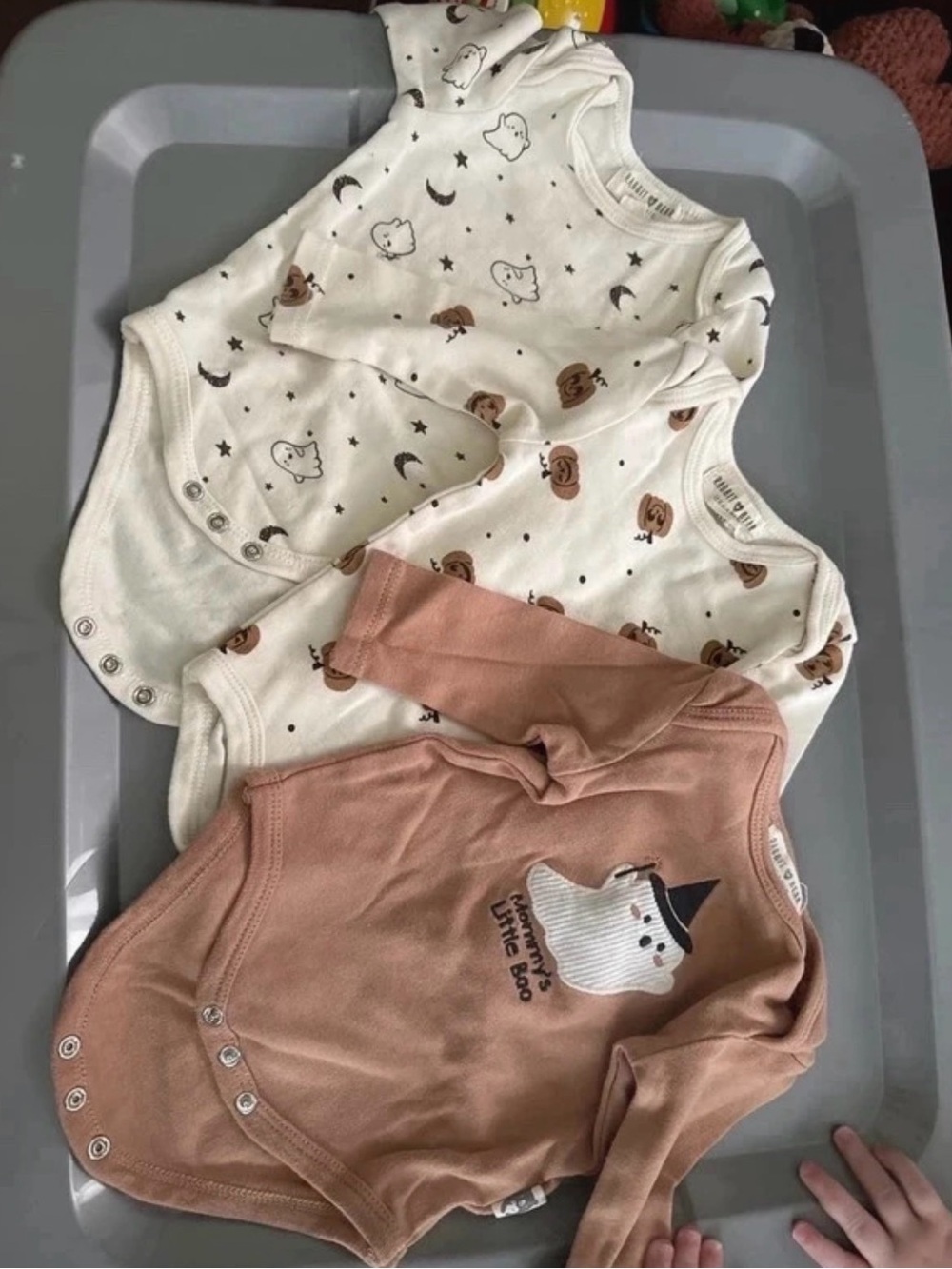 3-Pack Long-Sleeve Baby Bodysuits Halloween